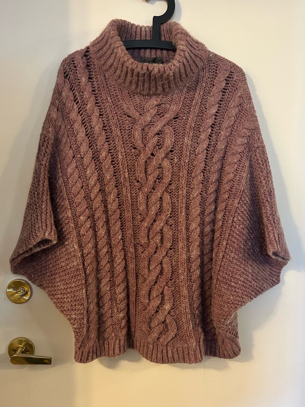 Elsamanda Women’s Made in Italy Wool Alpaca Blend Cable-Knit Sweater Size L